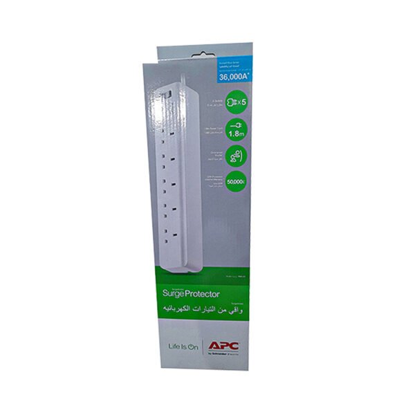 PM5-UK-(1)-APC Home-Office Surge-Arrest-Surge-Protector-5 outlets 230V UK