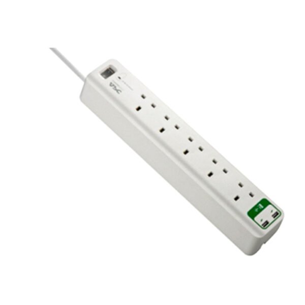 PM5U-UK-(1)-APC Home-Office SurgeArrest 5 outlets with 5V, 2.4A 2 port USB Charger 230V UK