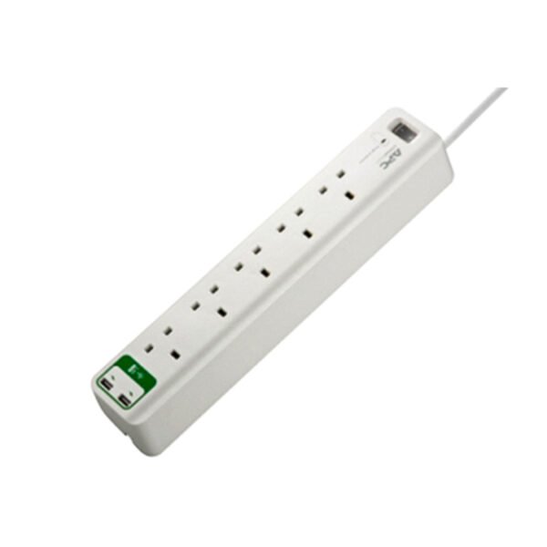 PM5U-UK-(2)-APC Home-Office SurgeArrest 5 outlets with 5V, 2.4A 2 port USB Charger 230V UK