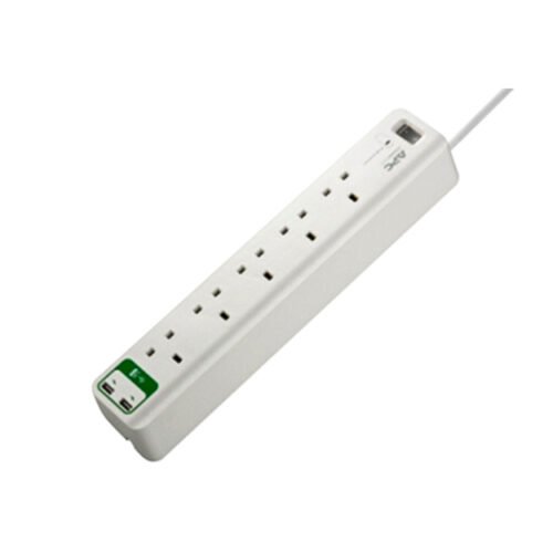 APC Home/Office Surge Protector, SurgeArrest 5 outlets with 5V, 2.4A 2 port USB Charger (PM5U-UK)