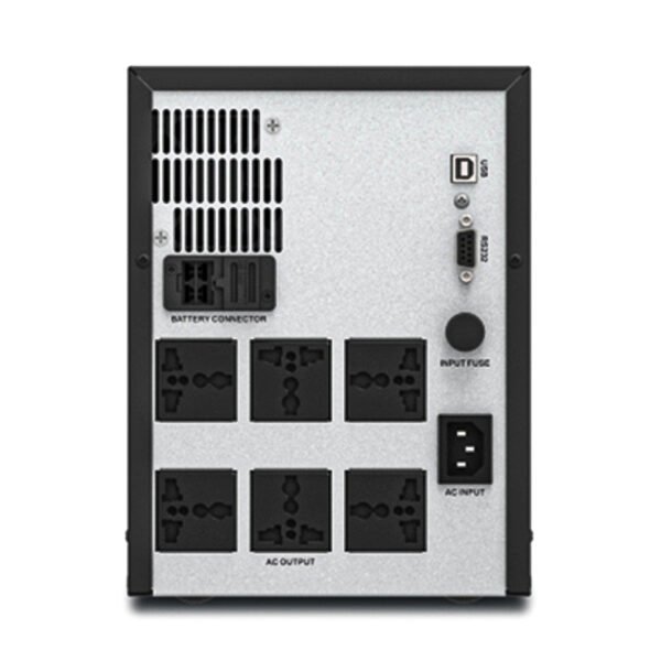 SMV3000AI-MS-(3)-APC Easy UPS 1 Ph Line Interactive, 3kVA, Tower, 230V, 6 Universal outlets, AVR, LCD